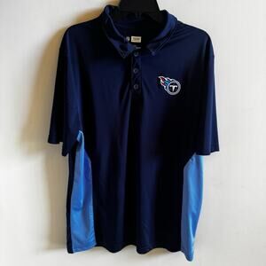 Tennessee Titans NFL Team Apparel Golf Polo Shirt Mens XL Blue Athleisure